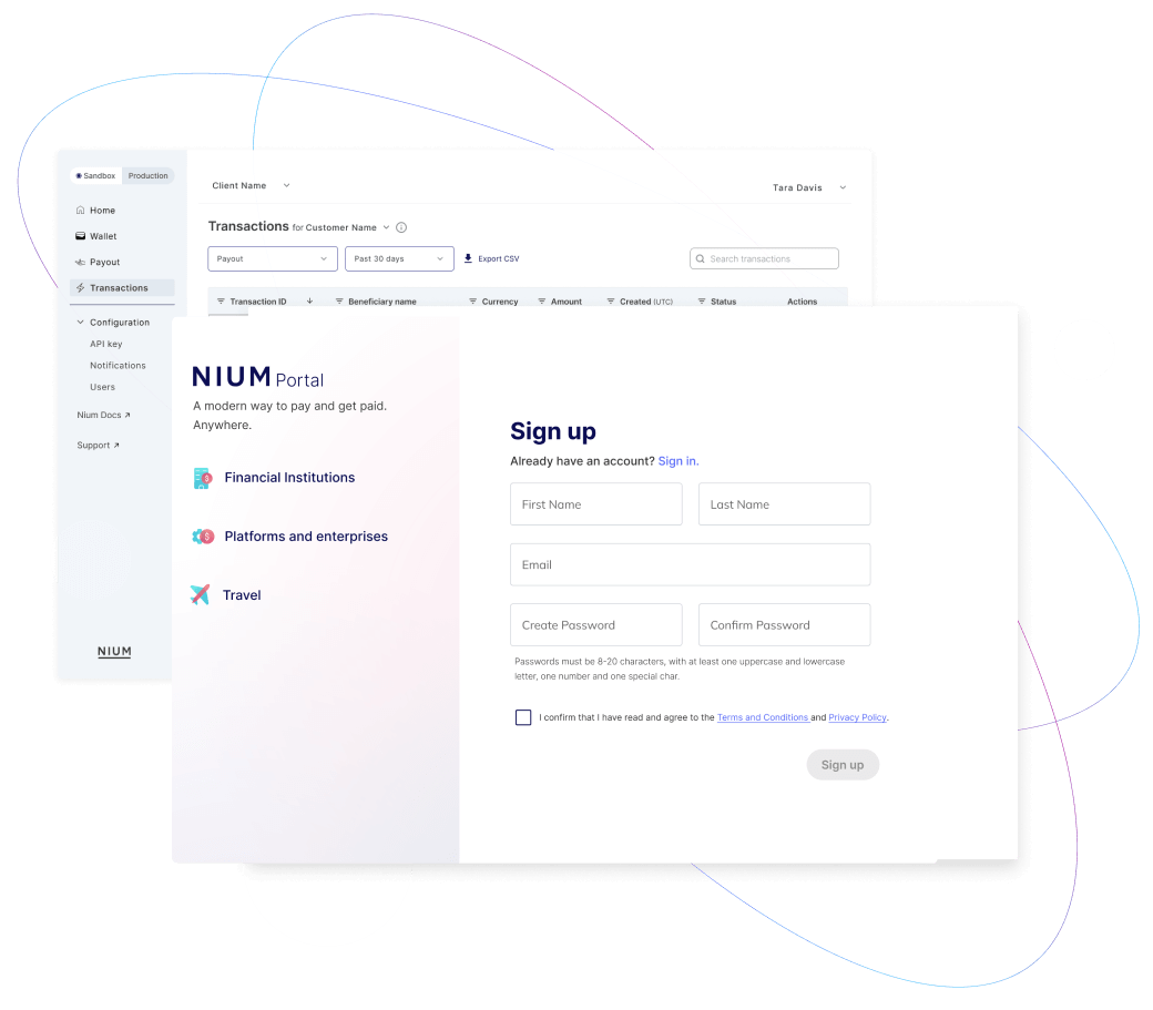 Nium Portal Interactive Demo